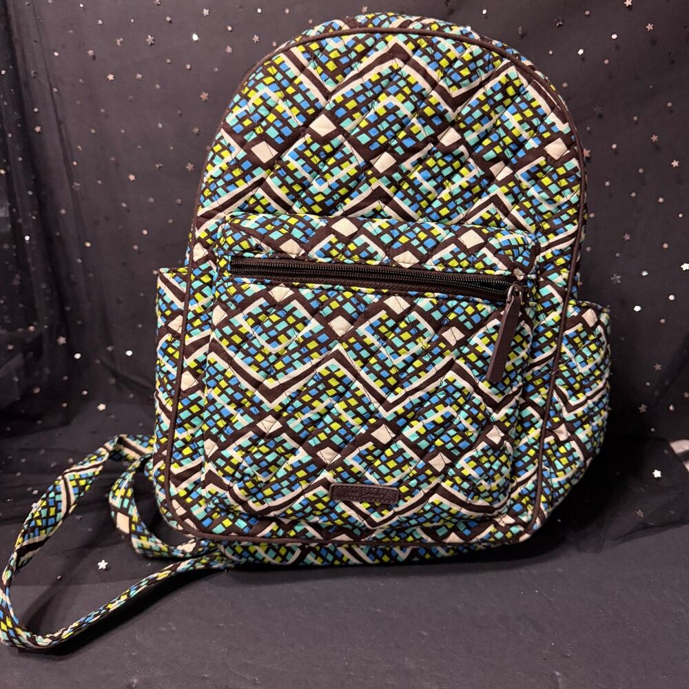 Vera Bradley Lighten Up Backpack Rain Forest Retired Quilted Bag